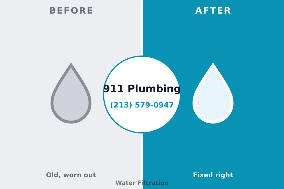 Before and after: plumbing repair Shiner, TX